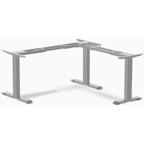 Zero Fixed L-Shape Desk Frame – Heavy-Duty Steel, Space Grey Finish, Supports Up to 440 lbs, Tool-Free Assembly, Adjustable Corner Configuration for Home & Office Setups