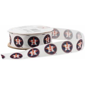 Houston Ribbon 7/8"" Inches by 9-Feet - Officially Licensed, White, 2.5philly