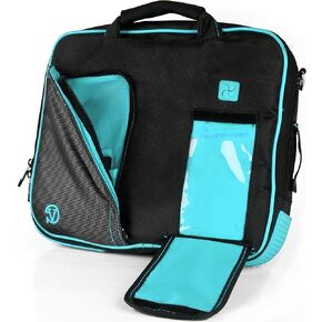 Vangoddy Pindar Sling – BLACK NEON ORANGE Pro Deluxe Shoulder Messenger Carrying Bag for Yoga 2 11' inch Windows Laptop