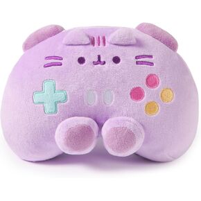 GUND Pusheen Gaming Controller Plush, Squishy Toy, Collectible Plush Toy, Gaming Décor, Stuffed Animal for Ages 8 and Up, Purple, 7"