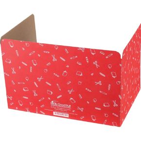 Really Good Stuff Standard Privacy Shields Set of 12, Red - Create a Distraction-Free Learning Environment - Glossy Finish - Ideal for Student Desks