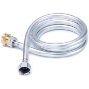 Upgraded PVC Hose for PETIMI Automatic Dog Water Dispenser Series, Stronger and Chew-Resistant, 150 cm (59 inches), Compatible with GHT 3/4" Thread Faucets, Silver