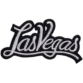 Las Vegas Patch - Nevada, Sin City, Silver/Black Badge 4" (Iron on)