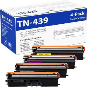 TN-439 Toner Cartridge High Yield Replacement for Brother TN439 TN 439 TN439BK TN439C TN439M TN439Y Use with MFC-L9570CDW Toner HL-L8360CDW HL-L8360CDWT MFC-L8900CDW MFC-L8610CDW, 4 Pack