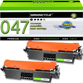 greencycle CRG047 Toner Cartridge Replacement Compatible for Canon 047 Black Toner Cartridge imageCLASS MF113W LBP113W LBP112 MF112 MF110 LBP110 Printer Ink Cartridge (2PCS)