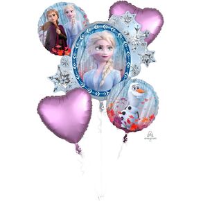 Mayflower Products Anagram Frozen 2 Foil Balloon Bouquet, Medium, Multicolor