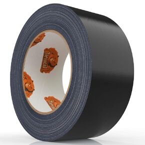Black Duct Tape Heavy Duty 1.88" x 90FT, Strong Tough Utility Ducting Tape Waterproof, No Residue, Flexible, Hand Tear Binding Tape Industrial Strength for Bundle, Patch, Protect & Repair