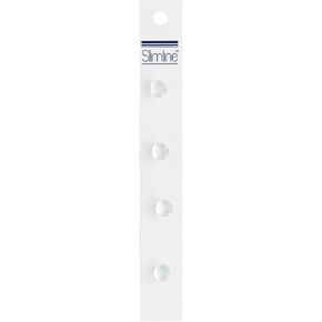 Slimline Buttons 1/4" Pearl 4pc Hook #1
