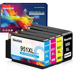 950XL 951XL Combo Compatible for 950 XL 951 XL Ink Cartridge Replacement for OfficeJet Pro 8610 8620 8100 8630 8660 8640 8615 76DW 251DW (1 Black, 1 Cyan, 1 Magenta, 1 Yellow)