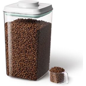 Ankou Dog Food Storage Container with 130ml Scoop – 4L/4.2qt Airtight Dog Food Container for Kibble & Treats, BPA-Free Cat Food Storage Container, Stackable Pop Lid Plastic Container with Lid