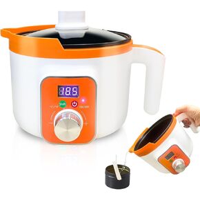 Ksedcon Digital Wax Melter for Candle Making, Electric Wax Melting Pot with Pouring Spout, Candle Wax Melting Pot with Temp Control(LED Display