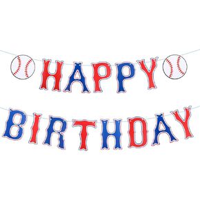 Baseball Birthday Banner, Baseball Birthday Party Happy Birthday Banner Baseball Party Supplies Decorations Paper Baseball Banner Sports Backdrop for Party Sport Lover Baseball Birthday Decorations
