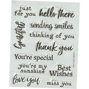 Hero Arts CM335 Clear Stamps, Hero Greetings Sending Smiles
