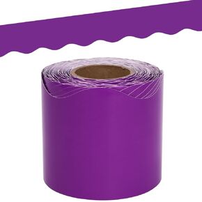 Purple Bulletin Board Borders Scalloped Border Trim for Classroom Decoration Back to School Decor 52ft One Roll