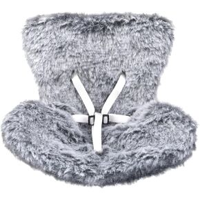Car Seat for Dolls, Cute Safety Decorative Sofa with Soft Furry Cushion, Air Vent Clip Display Chair Stylish Car Desktop Decor for Blind Box Toys & Collectible Dolls (Gray Regular)