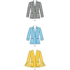 Simplicity Pattern S8844 Miss Petite Unlined Blazer, U5 (16-18-20-22-24)