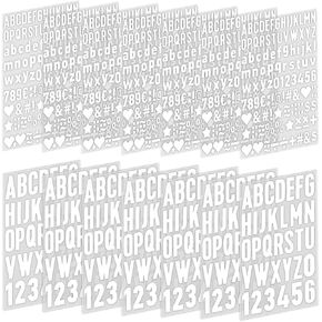 Lyrow 1122 Pieces Iron on Letters for Clothing 1 Inch 2 Inch Heat Transfer Vinyl Patches PU Alphabets Sticker Iron on Decals for T Shirts Printing DIY Crafts Decoration, White