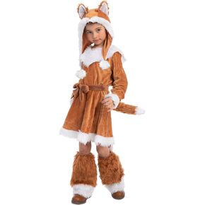 Spooktacular Creations Halloween Fox Costume for Girls, Kids Fox Costume Child for Halloween Dress Up, Jungle-themed Party
