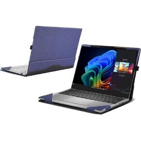 Laptop Case for Lenovo ThinkPad T14 Gen 6 (AMD) Laptop [not Compatible with Any Other Model] ， 2 in 1 PU Leather Inside Pocket Cover (Dark Blue)