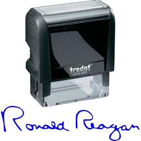 Holmes Stamp & Sign - Custom Self-Inking Signature Stamp - Medium Size (Blue Ink)