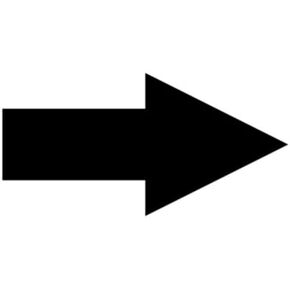 Arrow Stencil | 10 inch Straight Arrow | 7.5 mil Blue Mylar | Paint Stencil for Wall, Floor, Directional Signs