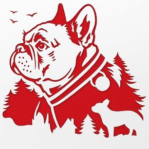 French Bulldog Stencil Reusable Plastic Dog Portrait Template 10x10 Inch Laser Cut Design for Wall Art Pet Decor DIY Crafts