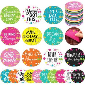 Patelai 20 Pcs Inspirational Carpet Markers Motivational Floor Dots for Classroom Positive Carpet Circles Nylon Floor Dots Sensory Path for Preschool Kindergarten Elementary Teachers Kids Education