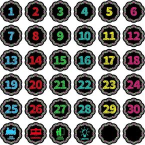 WaaHome Line Up Spots for Classroom Floor - Floor Number Stickers for Classroom Lining Up Number Stickers 1-30 Line Up Sticker Dots Decals for Preschool Kindergarten School Supplies