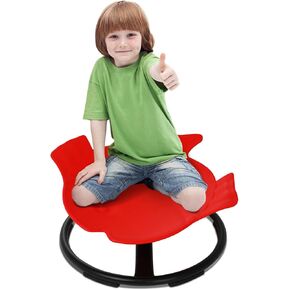 FAHKNS Spin Chair for Kids, Sensory Swivel, Swivel for Autism Kids Training Concentration, Outdoor and Indoor Non Slip Metal Base Sensory Chair Relieving Toddlers Sickness Symptoms