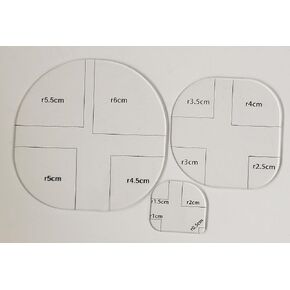 HONEYSEW Transparent Patchwork Corner Binding Template Coaster Design Stencil Rounded Corner Curve Drawing Ruler Multiple Sizes