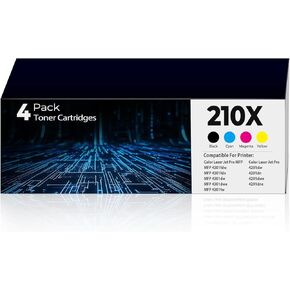 210A Toner Cartridges Compatible for HP 210A 210X Toner Color Laser Jet Pro MFP 4301fdw MFP 4301fdn Compatible for Color Laser Jet Pro 4201dw 4201dn ColorPro MFP 4301 4201 Series (4 Pack with Chip)