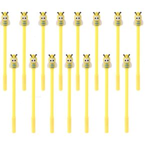 YYaaloa 30pcs bees shape Gel Ink Writing Pens 0.5 mm Black Ink Fun Kawaii Pens Bulk for Kids Office School Supplies (bees shape 30pcs)