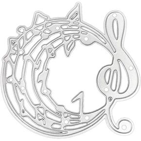 Musical Note Die Cut for Card Making, Circle Metal Cutting Dies Congratulations Die Cuts Birthday Embossing Stencils Template for DIY Scrap-Booking Decor Wedding Birthday Blessing Card