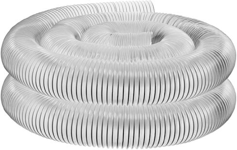 Amylove Flexible PVC Dust Collection Hose with Stainless Steel Hose Clamps Clear Vacuum Hose Dust Collection Fittings Dust Collector Accessories for Woodworking (1 Set,5 Inch, 10 ft) in Saudi Arabia