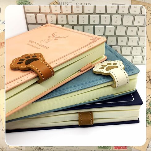 3 Pack Magnetic Leather Bookmarks for Reading, Cute Dog Paw Shape Magnet Bookmark Clips for Women, Men, Kids, Magnetic Book Marks, Gifts for Book Lovers Teachers Students (Brown+White+MilkCoffee) in Saudi Arabia