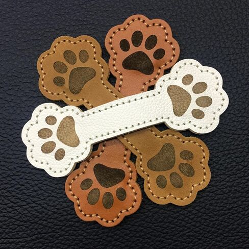 3 Pack Magnetic Leather Bookmarks for Reading, Cute Dog Paw Shape Magnet Bookmark Clips for Women, Men, Kids, Magnetic Book Marks, Gifts for Book Lovers Teachers Students (Brown+White+MilkCoffee) in Saudi Arabia