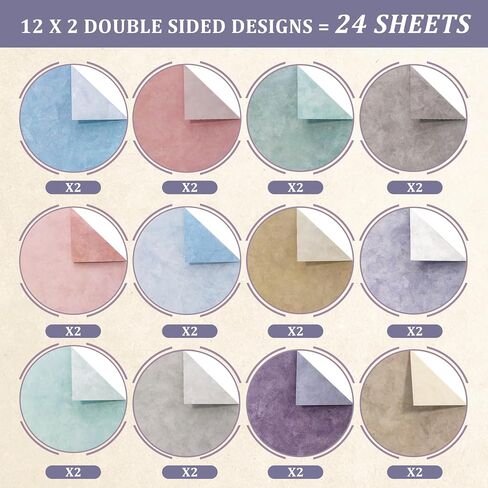 Scrapbook Paper 12x12 - 24 Sheets/24 Designs Double-Sided Textured Craft Paper, Boho Patterned Scrapbooking Paper for Scrapbook Supplies Junk Journals Card Making Origami Photo Album, Boho Earth in Saudi Arabia