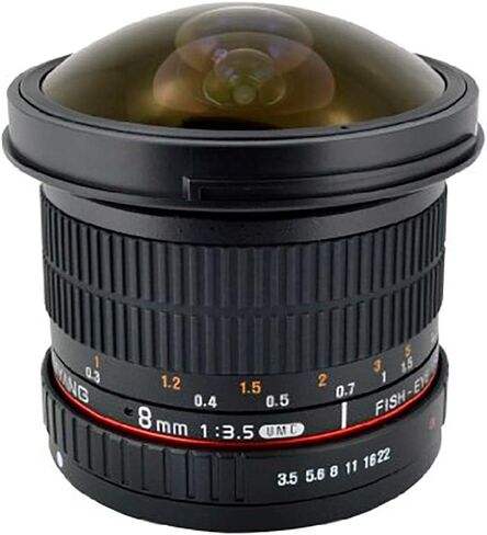 Samyang 8mm F3.5 APS-C Fisheye Lens for Sony E Mount Cameras,Black,one Size,SYHD8M-E in Saudi Arabia