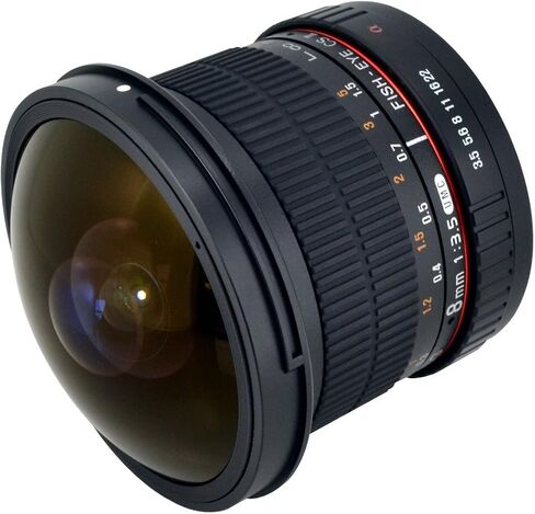 Samyang 8mm F3.5 APS-C Fisheye Lens for Sony E Mount Cameras,Black,one Size,SYHD8M-E in Saudi Arabia