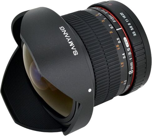 Samyang 8mm F3.5 APS-C Fisheye Lens for Sony E Mount Cameras,Black,one Size,SYHD8M-E in Saudi Arabia