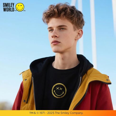 16PCS Smiley Face Iron on Patch, Officially Licensed SmileyWorld, Chenille Cute Smile Face Patch for Jackets, Hats, Backpacks, Jeans(Style 1) in Kuwait