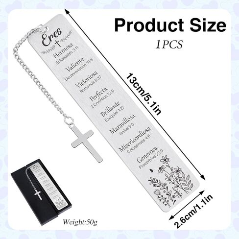 هدايا مرجعية لآية الكتاب المقدس - مرجعية مسيحية ملهمة لقراءة إكسسوارات الكتاب المقدس الدينية مع الصليب للإناث من الأصدقاء معمودية التخرج التخرج من التقاعد in Kuwait