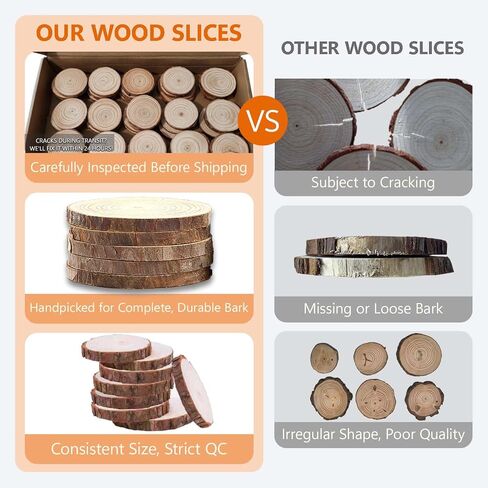 2 Inch Wood Slices Discs Ornaments for Crafts, 30 Pcs 2-2.4 inches Diameter 0.2 inches thickniss in Saudi Arabia