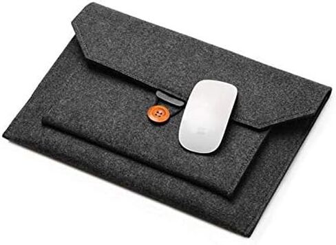Felt Laptop Sleeve Bag Cover Pouch Case for Microsoft Surface Pro 9 8 X 13'', Surface Pro 7 7+ 6 12.3'', Google Pixel Slate 12.3'', iPad Pro 12.9, Samsung Chromebook Plus V2 12.2, 12'' UBook X (Black) in Kuwait