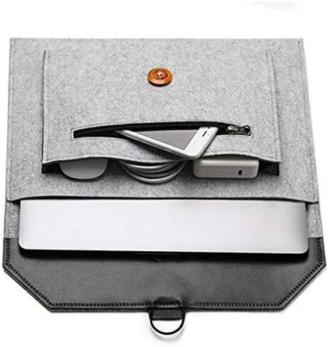 Felt Laptop Sleeve Bag Cover Pouch Case for Microsoft Surface Pro 9 8 X 13'', Surface Pro 7 7+ 6 12.3'', Google Pixel Slate 12.3'', iPad Pro 12.9, Samsung Chromebook Plus V2 12.2, 12'' UBook X (Black) in Kuwait