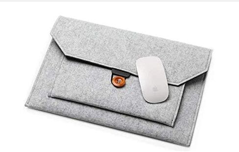 Felt Laptop Sleeve Bag Cover Pouch Case for Microsoft Surface Pro 9 8 X 13'', Surface Pro 7 7+ 6 12.3'', Google Pixel Slate 12.3'', iPad Pro 12.9, Samsung Chromebook Plus V2 12.2, 12'' UBook X (Black) in Kuwait