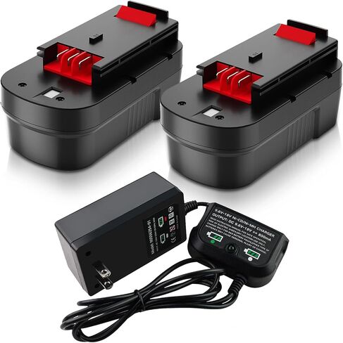 تمت ترقيته إلى 3.6Ah Ni-Mh HPB18 لاستبدال بطارية Balck and Decker 18 فولت المتوافقة مع أدوات الطاقة اللاسلكية Black and Decker 18V HPB18 244760-00 A1718 FS18FL FSB18 Firestorm 18 فولت (أحمر) in Kuwait