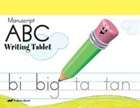 ABC Writing Tablet - Abeka K4 4 Year Old Kindergarten Manuscript Penmanship Student Work Book in Saudi Arabia