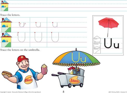 ABC Writing Tablet - Abeka K4 4 Year Old Kindergarten Manuscript Penmanship Student Work Book in Saudi Arabia