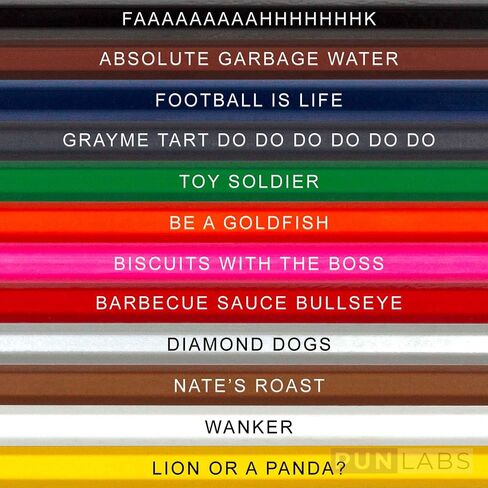 The Real Housewrites Colored Pencil Set for Fans of The Real Housewives | Set of 12 Real Housewives-Inspired Parody Pencils | Each Color Pencil is Foil-Stamped with Clever Show References in Kuwait